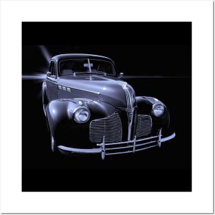 1940 Pontiac Torpedo Coupe B&W Posters and Art